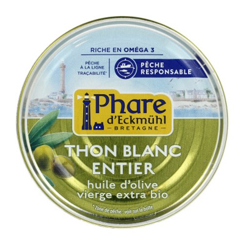 Phare d'Eckmühl Thon Blanc à l'Huile d'Olive Msc 160g