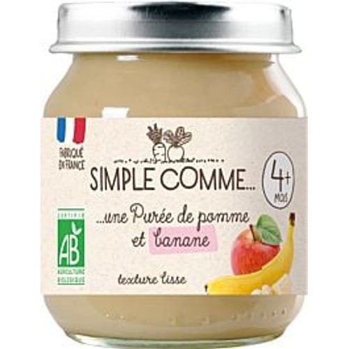 Simple Comme.... Purée Pomme Banane Dès 4Mois 125g