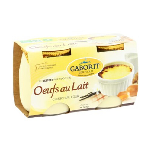 Gaborit Oeufs Au Lait Tradition Bio 2 X 125G