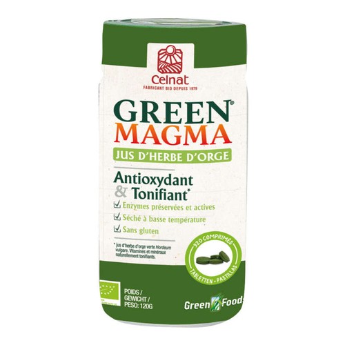 Celnat Green magma jus d'herbe d'orge Bio 320 comprimés