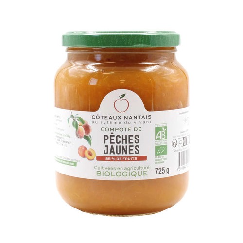 Coteaux Nantais Compote De Pêche Bio 725g