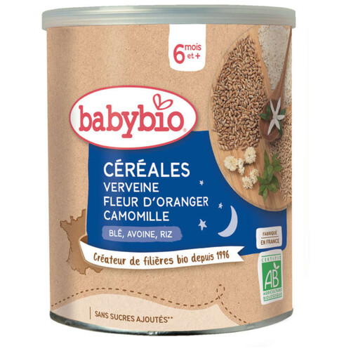 Babybio Céréales Verveine Fleur d'Oranger Camomille 220g
