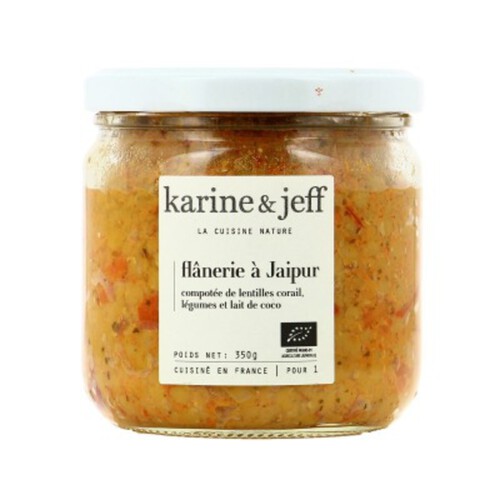 Karine & Jeff Flânerie À Jaipur Compotée De Lentilles Corail Légumes Bio 350G
