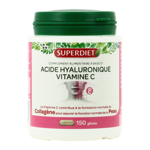 Superdiet Gélules À Base D'Acide Hyaluronique + Vitamine C 150 Capsules