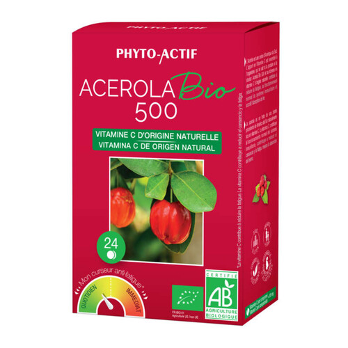 Phyto-Actif Acerola Bio 500 24 Comprimes