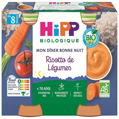 Hipp Biologique Risotto De Légumes Bio, Dès 8 Mois