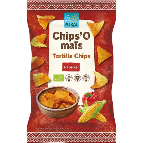Pural Chips de Maïs au Paprika Bio 125g