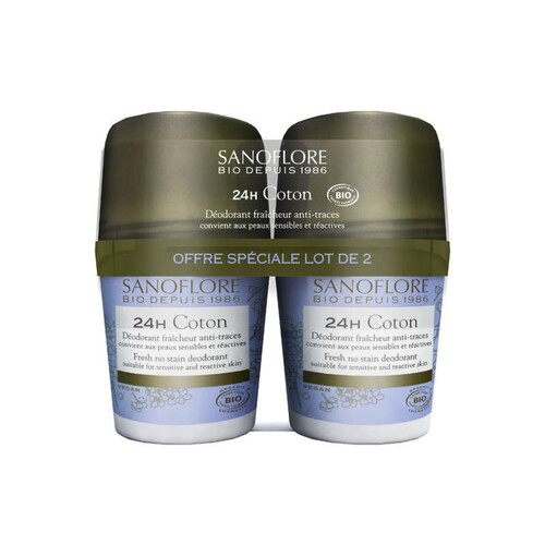 Sanoflore Déodorants Pureté de Lin Bio x2
