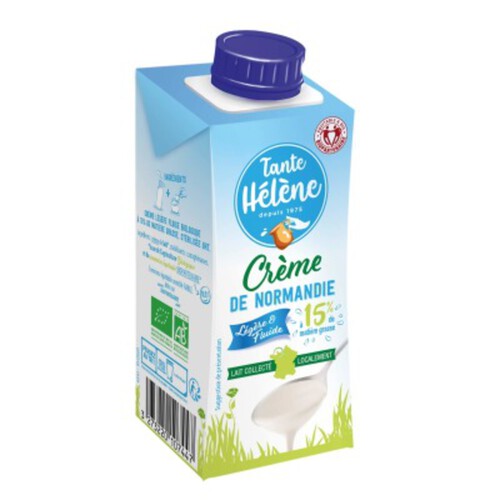 Tante Hélène Crème Légère 15% Bio 3x20cl