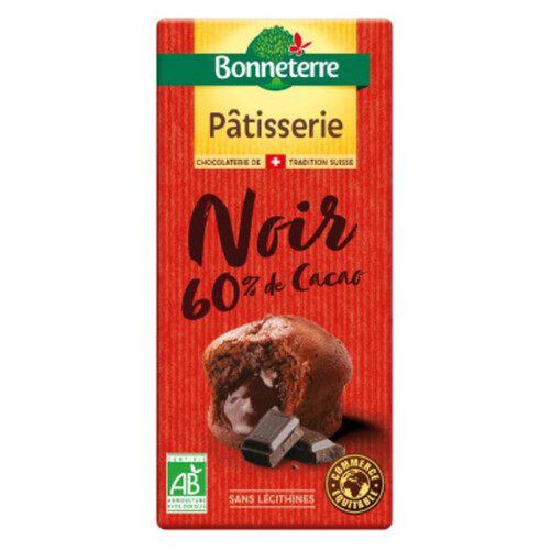 Bonneterre Chocolat Noir Pâtisserie Bio 200g
