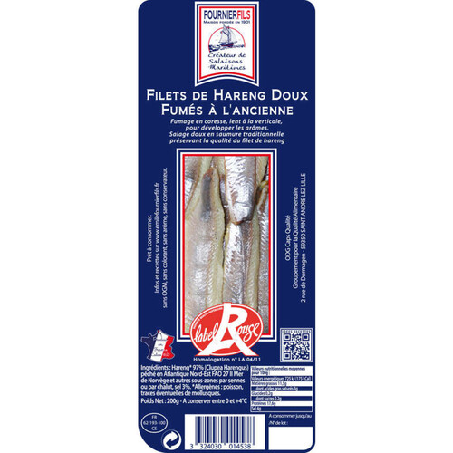 Accary Filets de Hareng Doux Fumés à l’Ancienne Label Rouge 200g