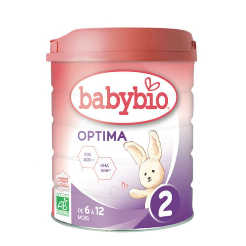 Babybio Lait Optima 2 de 6 à 12 mois 800g