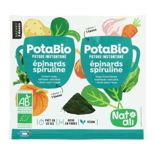 Natali Potage Epinard Spiruline 17g Bio