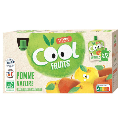 Vitabio Cool Fruits Pomme de Nouvelle-Aquitaine Acérola 12x90g