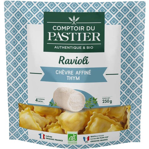 Comptoir du Pastier Ravioli chèvre affiné thym Bio 250g