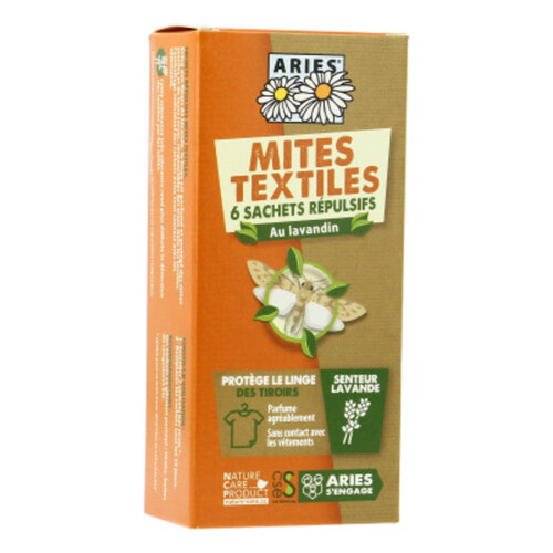 Aries Sachets Mites Textiles Bio X6