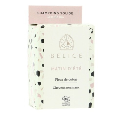 Bélice Shampoing Solide Matin D'Eté Fleur De Coton 85G, Cheveux Normaux