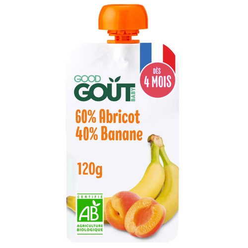 Good Goût Baby Purée Abricot - Banane Bio dès 4 mois 120g