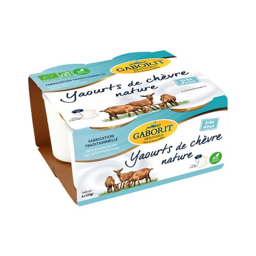 Gaborit Yaourt De Chèvre Bio 4x125g