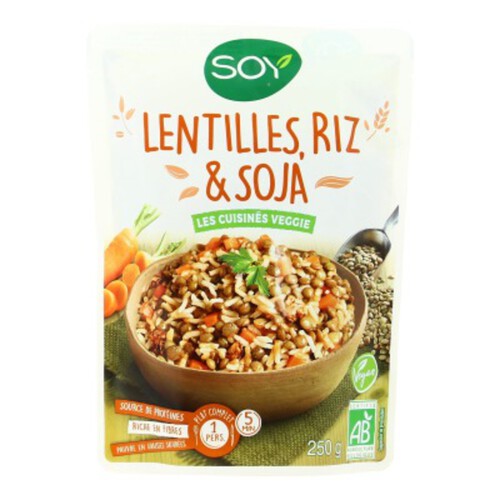 Soy Salade Lentilles riz & Soja Bio 250g