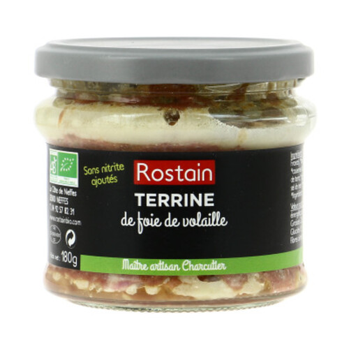 Rostain Terrine de Foie de Volaille Bio 180g