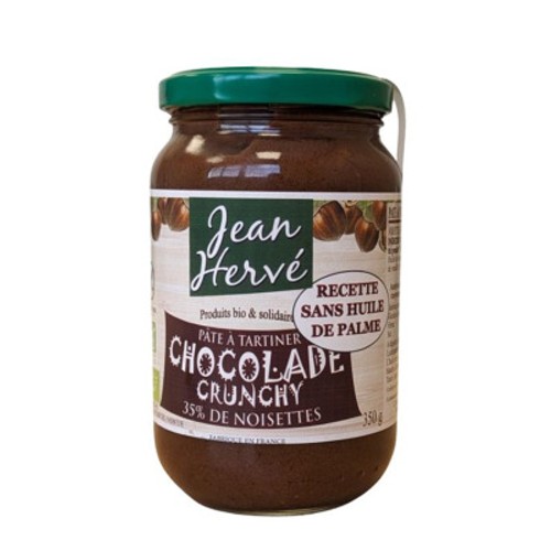 Jean Hervé Pâte à Tartiner Chocolade Crunchy 35% de Noisettes 350g
