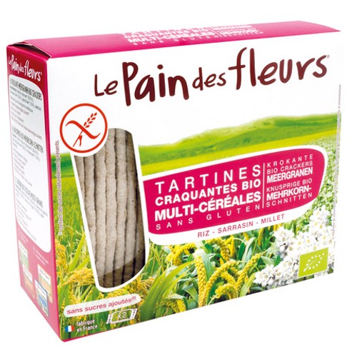 Le Pain Des Fleurs Tartines Craquantes Multi-Céréales Sans Gluten Bio 150g