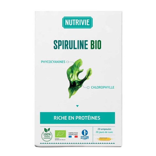Nutrivie Spiruline ampoules Bio x20 300ml