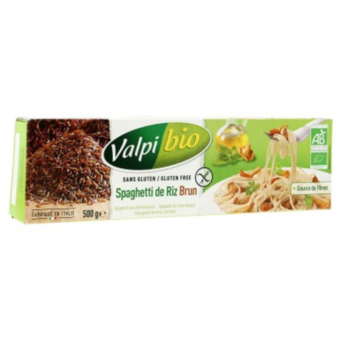 Valpibio Spaghetti de Riz brun sans gluten Bio 500g