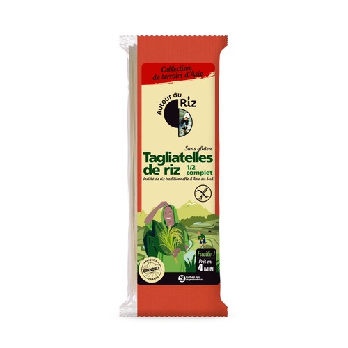 Autour Du Riz Tagliatelles de riz demi-complet Bio 200g