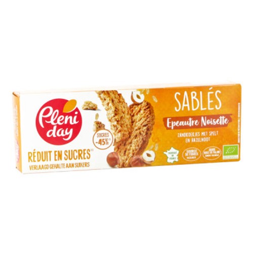 Pleniday Sablés Épautre Noisette Pauvre En Sucre Bio 150G