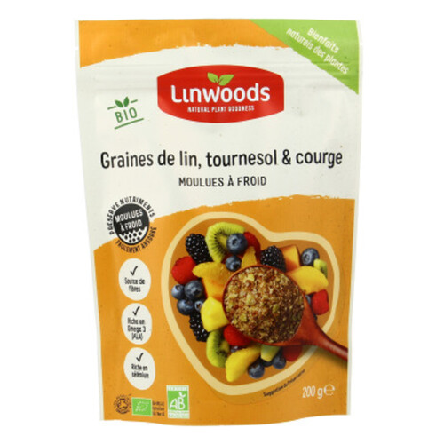 Linwoods Mélange De Graines De Lin, Tournesol & Courge 200G Bio