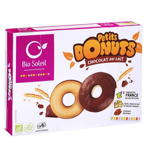 Bio Soleil Petits Donuts chocolat au lait 150g