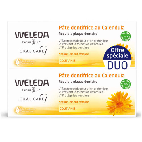 Weleda Duo Pâte Dentifrice Au Calendula 2X75 ml
