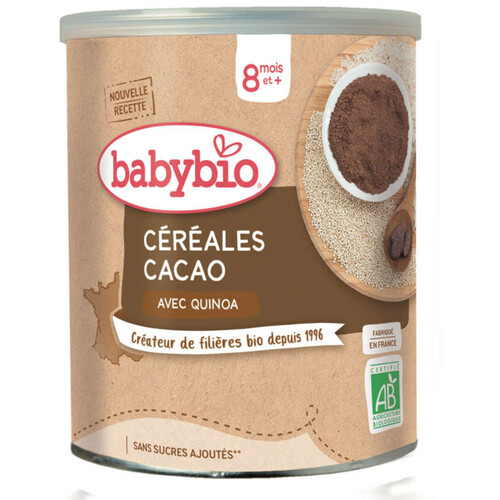 Babybio Céréales Cacao Et Quinoa Des 8M Bio