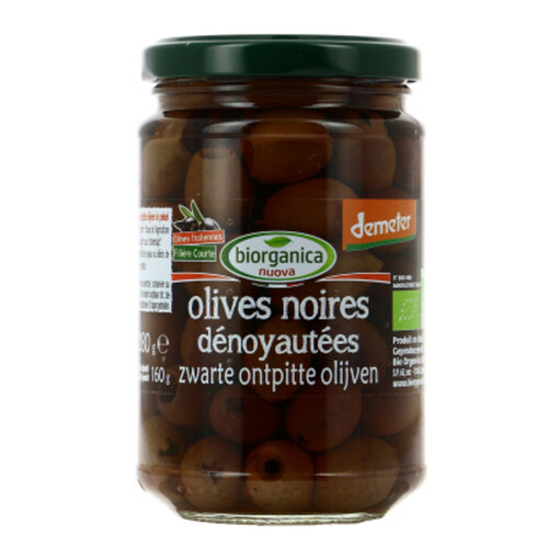 Bio Organica Nuova Olives Noires Dénoyautées 160G Bio