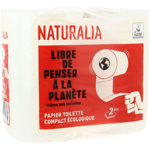 Naturalia Papier Toilette Compact Ecologique x4 684g - Naturalia Courses en  ligne et offres