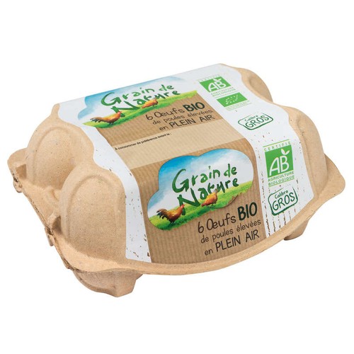 Grain De Nature Œufs Bio Gros x6