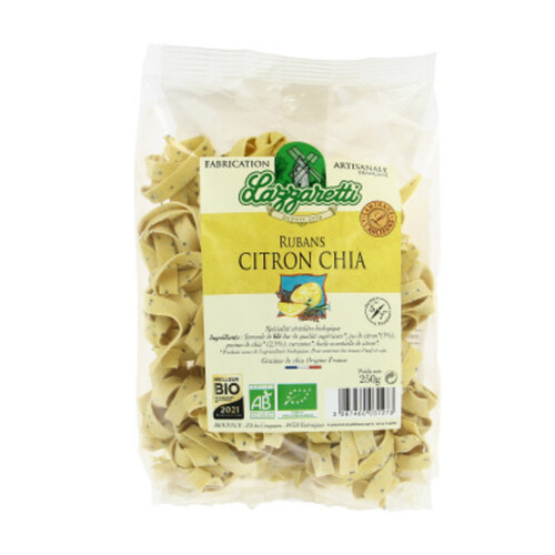 Lazzaretti Rubans Citron Chia Bio 250g