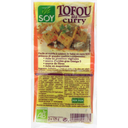 Soy Tofou au Curry Bio 2x125g