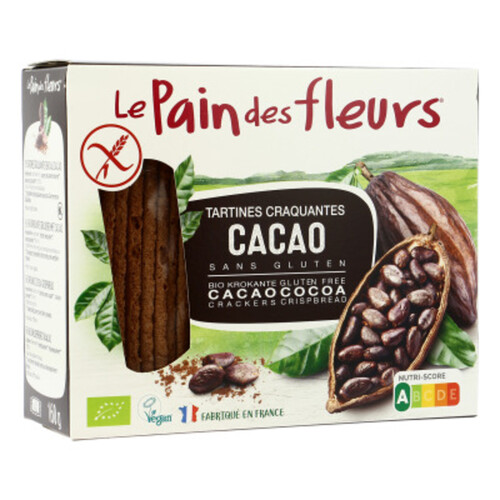 Le Pain des Fleurs Tartines Craquantes au Cacao 160g