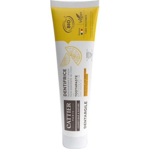 Cattier Dentifrice dentargile citron 75ml