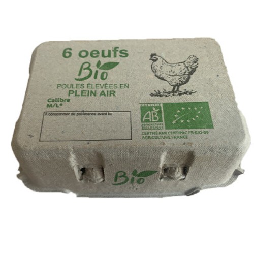 Œufs Bio Plein Air Calibre M/L *6
