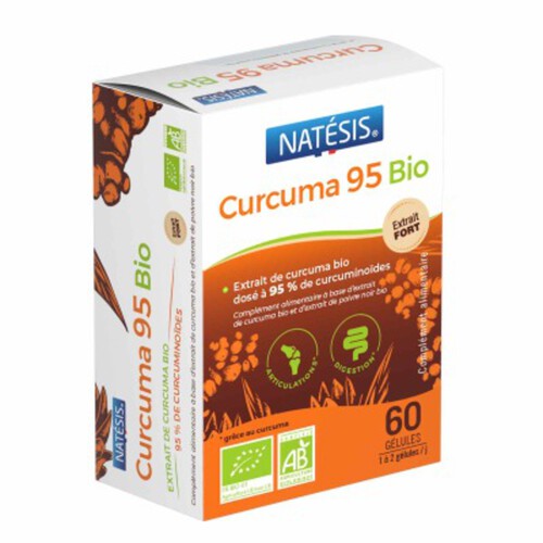 Natesis Curcuma 95 Bio X60 Gélules - 24G