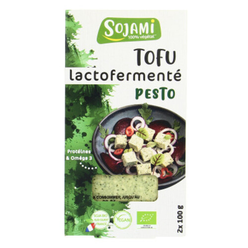 Le Sojami Tofu lactofermenté Pesto Bio 2 x 100g