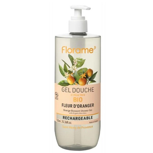 Florame Gel Douche Fleur d'Oranger Rechargeable Bio 750ml