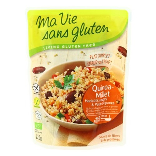 Ma Vie Sans Gluten Quinoa Millet Haricots Rouges & Petits Légumes Bio 220g