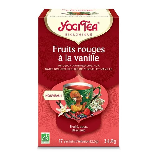 Yogi Tea Infusion Ayurvédique Fruits Rouges à la Vanille *17 Sachets 34g
