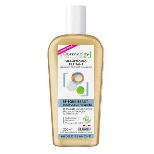Dermaclay Shampoing Traitant Ré-Equilibrant Argile Blanche 250ml