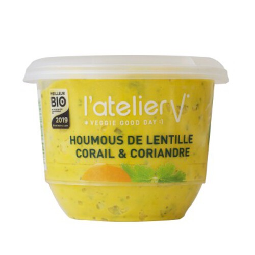 L'Atelier V Houmous De Lentilles Corail Et Coriandre 150G Bio